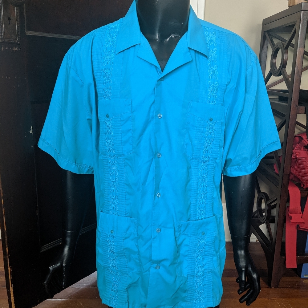 Omega Italy embroidered cargo camp shirt